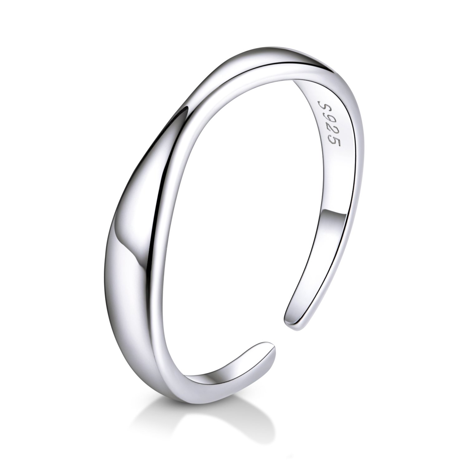 Inel reglabil din argint Wave Ring image4
