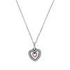 Pandantiv din argint Custom Photo Crystal Pink Heart picture - 3