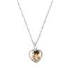 Pandantiv din argint Custom Photo Crystal Pink Heart picture - 2