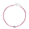 Bratara de glezna din argint Silver Turtle of Pink Tourmaline picture - 1