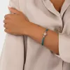 Bratara din argint Blue Leather Snowflake picture - 2