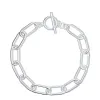 Bratara din argint Silver Paper clips picture - 1
