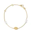Bratara din aur 14K pentru copii Zirconia Eye and Pearls picture - 1