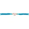 Bratara snur si aur 14k Pink Stripe Heart picture - 1
