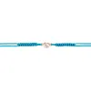 Bratara snur si aur 14k Pink Stripe Heart picture - 3