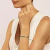 Bratara snur si aur 14k Pink Stripe Heart picture - 2