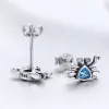 Cercei din argint Little Blue Crab picture - 4