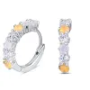 Cercei din argint Silver Opal Moonstone Hoop Sparklers picture - 1