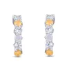 Cercei din argint Silver Opal Moonstone Hoop Sparklers picture - 3
