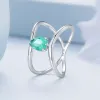 Inel din argint Big Green Drop picture - 3