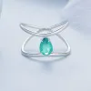 Inel din argint Big Green Drop picture - 4