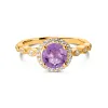 Inel din argint Golden Dreamy Amethyst picture - 1