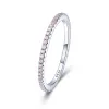 Inel din argint Pink Crystal Band picture - 1