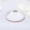 Inel din argint Pink Crystal Band picture - 2