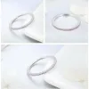 Inel din argint Pink Crystal Band picture - 4