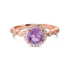 Inel din argint Rose Gold Dreamy Amethyst picture - 1