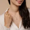 Inel din argint Rose Gold Serene Bliss Peridot picture - 3