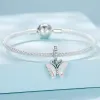 Talisman din argint Elegant Colorful Butterfly picture - 3