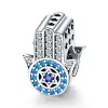 Talisman din argint Hamsa si Cristale turquoise picture - 1