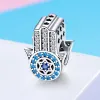 Talisman din argint Hamsa si Cristale turquoise picture - 3