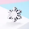 Talisman din argint Winter White Snowflake picture - 2