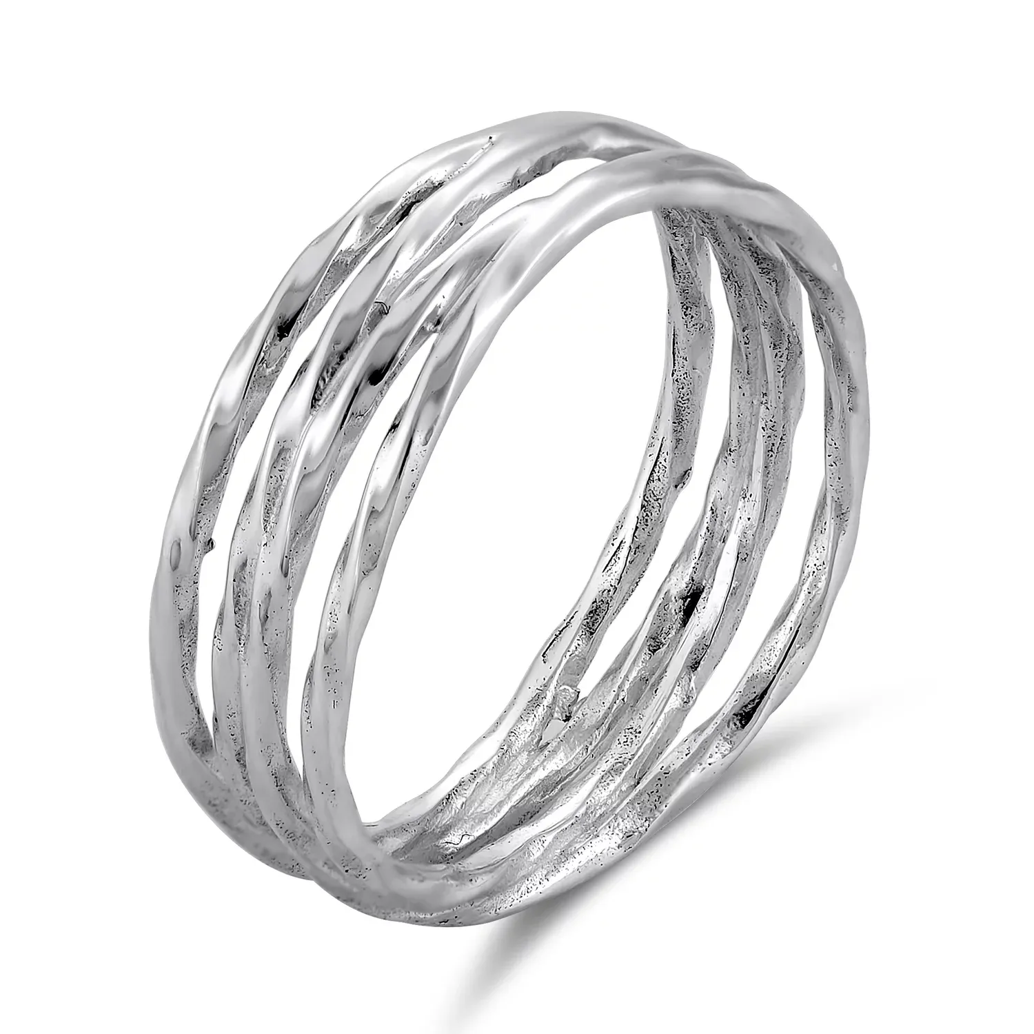 Inel din argint Layered Band