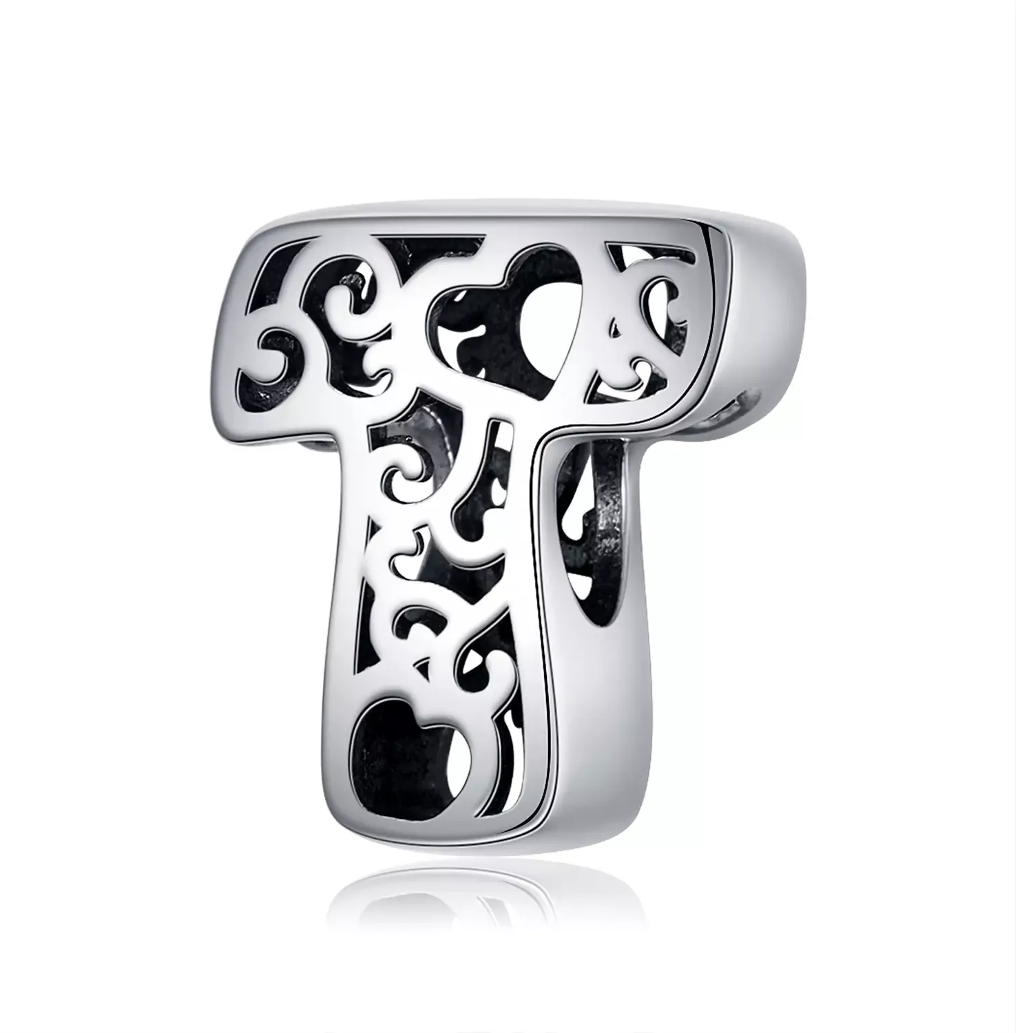 Talisman din argint In Love with Letter T
