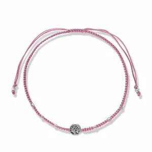 Bratara cu snur Pink Tree