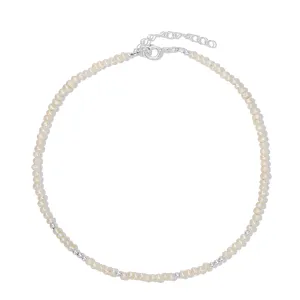 Bratara de glezna din argint Mini Pearls