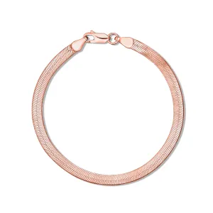 Bratara din argint Rose Gold Herringbone