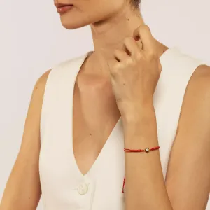 Bratara snur si aur 14k Crystal Dot