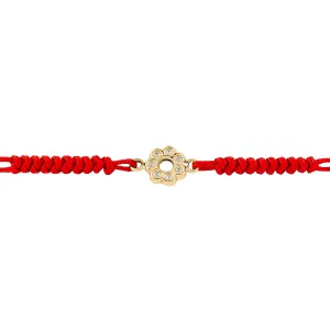 Bratara snur si aur 14k Crystal Flower