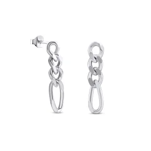 Cercei din argint Big Simple Chain