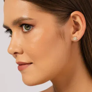 Cercei din argint Crystal Golden Eye