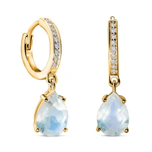 Cercei din argint Golden Elegant Moonstone Drop