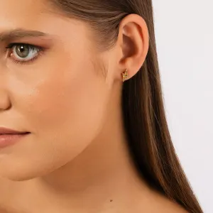 Cercei din argint Golden Flash Studs