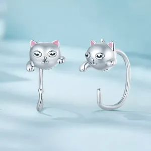 Cercei din argint Silver Kitties