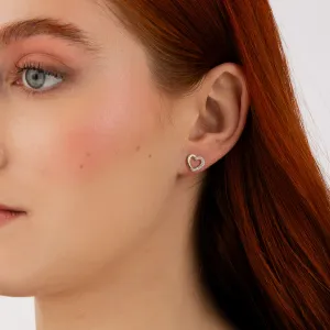 Cercei din aur 14 K Half Heart