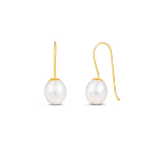 Cercei din aur 14K Hook and Medium Pearls