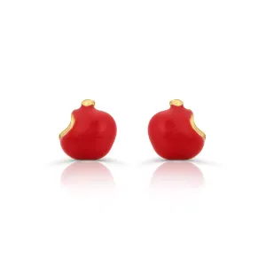 Cercei din aur 14K pentru copii Bitten Apple