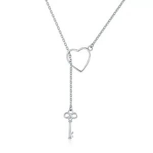 Colier din argint 925 Heart & Key