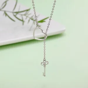 Colier din argint 925 Heart & Key
