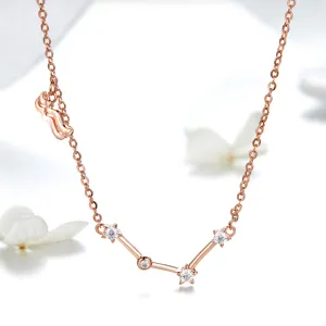 Colier din argint cu Constelatia Varsator rose gold