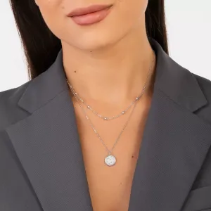 Colier din argint Double Layer Coin Chain