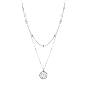 Colier din argint Double Layer Coin Chain