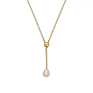 Colier din aur 14k Droplet Pearl