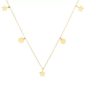 Colier din aur 14k Rounds and Stars