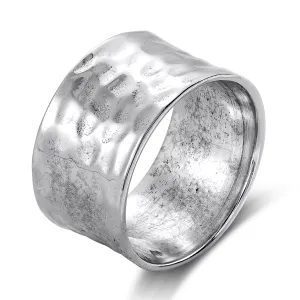 Inel din argint Hammered Band
