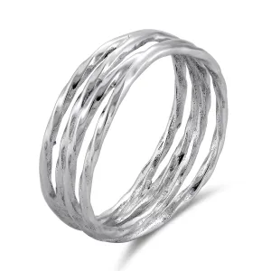 Inel din argint Layered Band