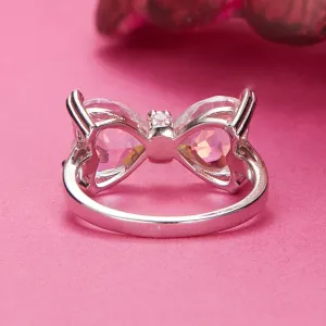Inel din argint Opulent Crystal Bow